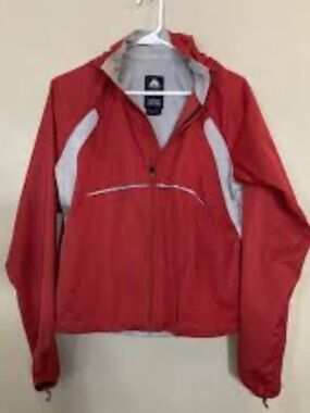 Men's Cheetah Red and White Hooded Windbreaker Jacket